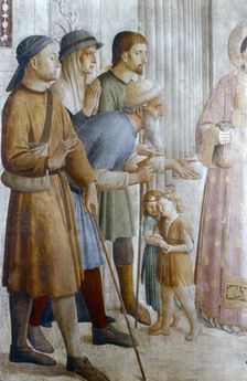 St Laurence giving alms to the Poor (detail), mid 15th century. Artist: Fra Angelico