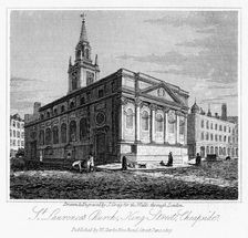 St Laurence's Church, King Street, Cheapside, City of London, 1817.Artist: J Greig