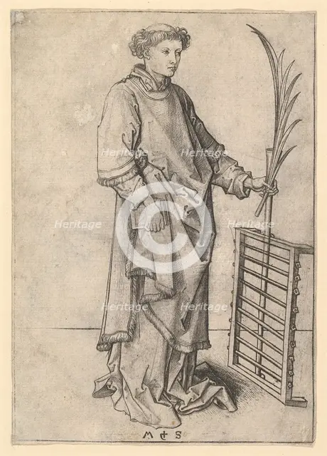 St. Lawrence, ca. 1435-1491. Creator: Martin Schongauer.