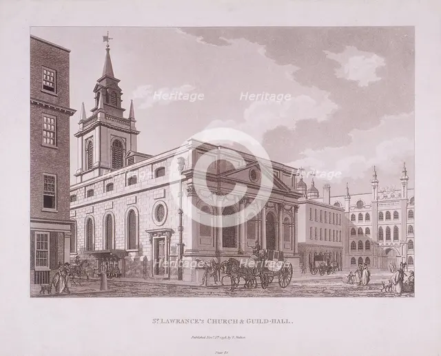 St Lawrence Jewry, London, 1798. Artist: Thomas Malton II