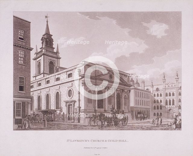 St Lawrence Jewry, London, 1798. Artist: Thomas Malton II