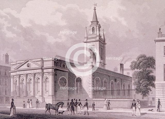 St Lawrence Jewry, London, c1830. Artist: James Tingle