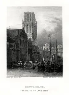 St Lawrence's Church, Rotterdam, Netherlands, 19th century.Artist: J & J Johnstone
