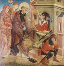 St Leonard Freeing Prisoners, c1490. Creator: Austrian Master