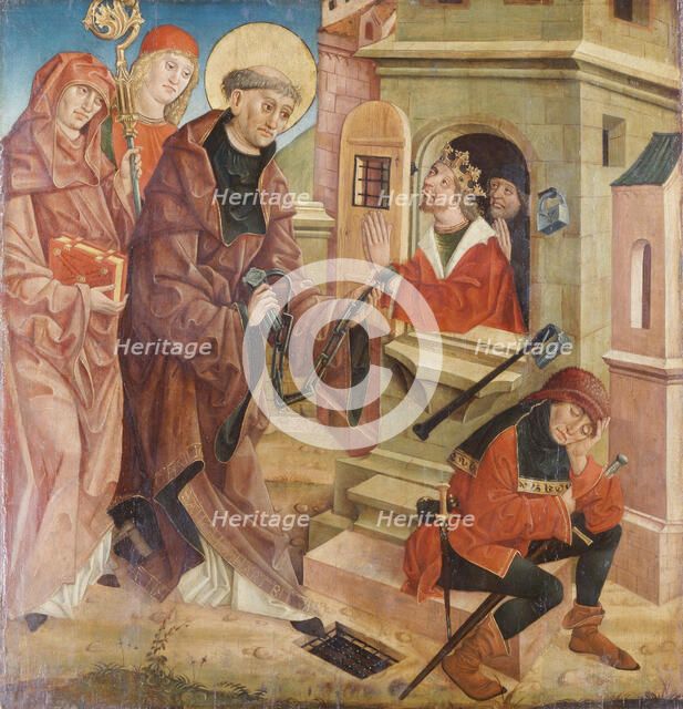 St Leonard Freeing Prisoners, c1490. Creator: Austrian Master.