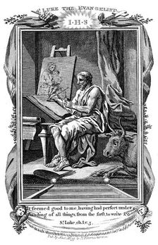 St Luke the Evangelist writing his gospel, c1808