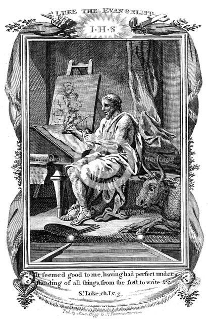 St Luke the Evangelist writing his gospel, c1808. Artist: Unknown