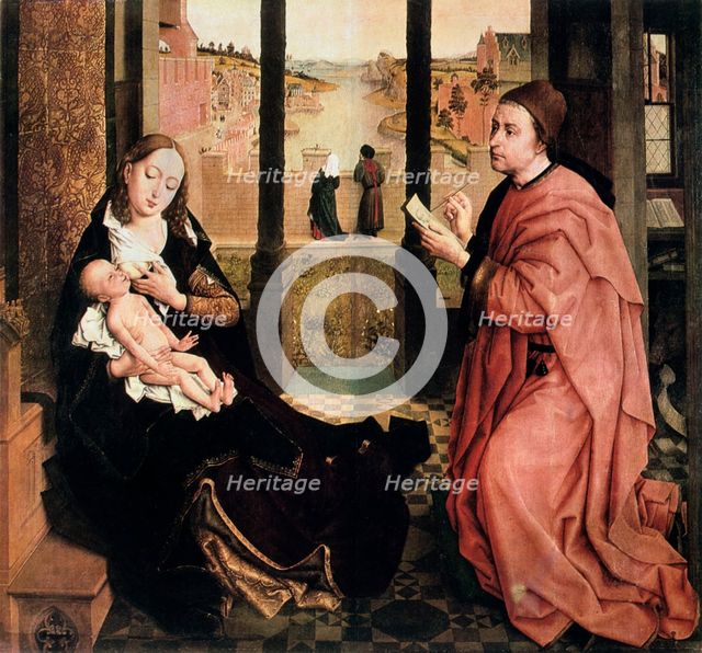 'St Luke Drawing the Virgin,' 15th century.  Artist: Rogier Van der Weyden