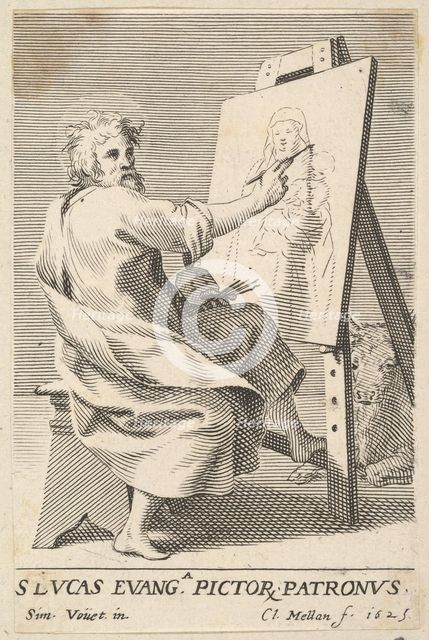St. Luke Painting the Virgin, 1625. Creator: Claude Mellan.
