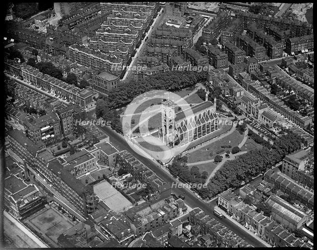 St Luke's Church and Gardens, Chelsea, London, c1930s. Creator: Arthur William Hobart.