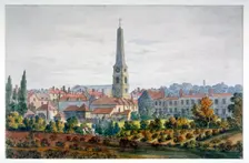 St Luke's Church, Old Street, Finsbury, London, c1810. Artist: Anon
