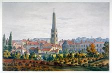 St Luke's Church, Old Street, Finsbury, London, c1810. Artist: Anon