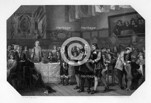 St Luke's Feast, Amsterdam, Netherlands, 21st October 1653 (c1870).Artist: CL van Kesteren