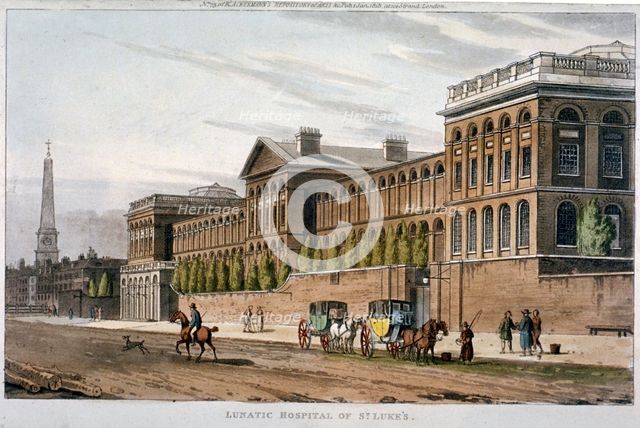 St Luke's Hospital, Old Street, Finsbury, London, 1815. Artist: William Angus