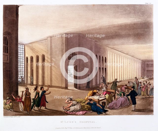 St Luke's Hospital, Old Street, London, 1808-1811. Creators: Thomas Rowlandson, Augustus Charles Pugin.