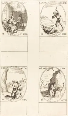 St. Luke; St. Lucian; St. Irene; St. Hilarion. Creator: Jacques Callot