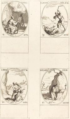 St. Luke; St. Lucian; St. Irene; St. Hilarion. Creator: Jacques Callot