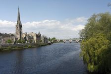 St Matthew's Church and Old Bridge, Perth, Perth and Kinross, Scotland, 2010