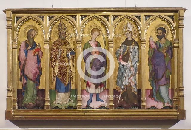 St Matthew the Evangelist (?), St Dujam, St Anastasius, St Louis of Toulouse and St Mark..., 1450. Creator: Dujam Vuskovic.