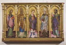 St Matthew the Evangelist (?), St Dujam, St Anastasius, St Louis of Toulouse and St Mark..., 1450. Creator: Dujam Vuskovic