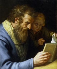St Matthew and an Angel 1621. Artist: Abraham Bloemaert