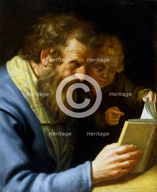 'St Matthew and an Angel', 1621. Artist: Abraham Bloemaert