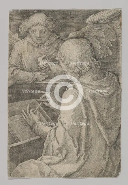 St. Matthew, from the series The Four Evangelists, 1518. Creator: Lucas van Leyden.