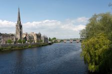 St Matthew's Church and Old Bridge, Perth, Perth and Kinross, Scotland, 2010. Creator: Peter Thompson