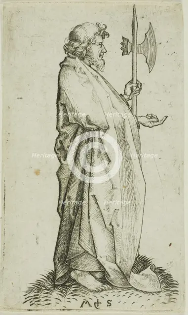 St. Matthias, from Apostles, n.d. Creator: Martin Schongauer.