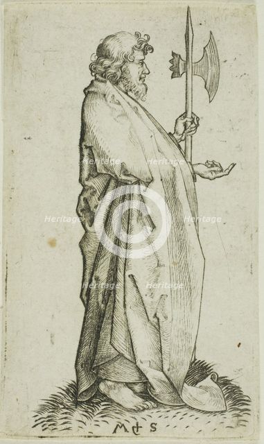 St. Matthias, from Apostles, n.d. Creator: Martin Schongauer.