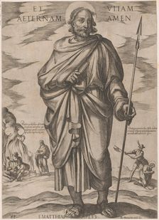 St. Matthias, from Christ, Mary, and the Apostles ca. 1590-ca. 1610. Creator: Antonio Tempesta
