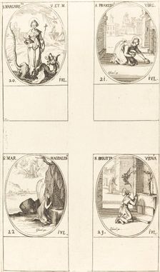 St. Margaret of Antioch; St. Praxedes; St. Mary Magdalene; St. Bridget of Sweden. Creator: Jacques Callot