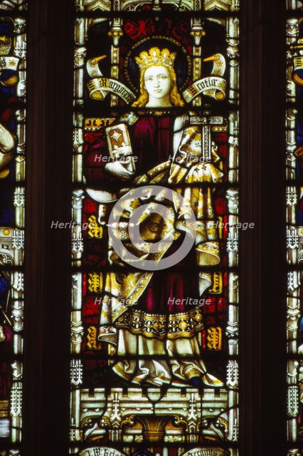 St. Margaret of Scotland, Hereford Cathedral, England, 20th century. Artist: CM Dixon.