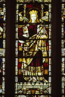St. Margaret of Scotland, Hereford Cathedral, England, 20th century. Artist: CM Dixon