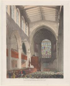 St. Margaret's Westminster, August 1, 1809., August 1, 1809. Creators: Thomas Rowlandson, Augustus Charles Pugin, J. Bluck