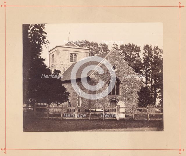 St Margaret's Church, Chipstead, Surrey: photograph of the exterior from the west, 1880. Creator: G. May.