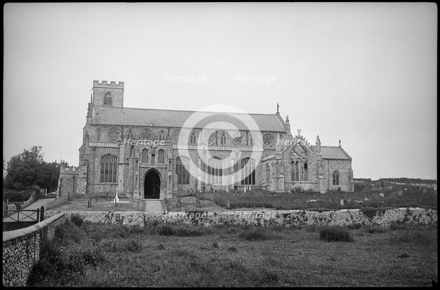 St Margaret's Church, Cley Green, Cley Next the Sea, North Norfolk, Norfolk, 1932. Creator: Marjory L Wight.