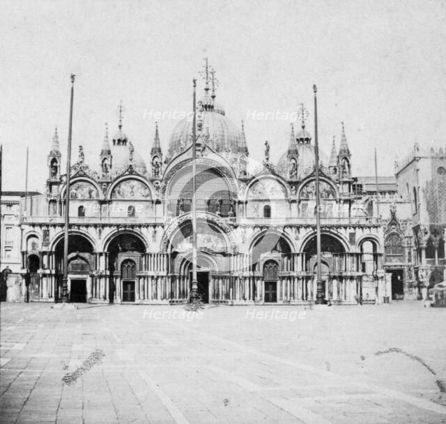 St Mark's Basilica, Venice, Italy, late 19th or early 20th century. Artist: Unknown
