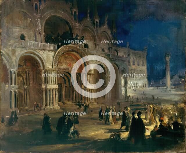 St Mark's By Moonlight, c1908-1912. Creator: Charles Hodge Mackie.