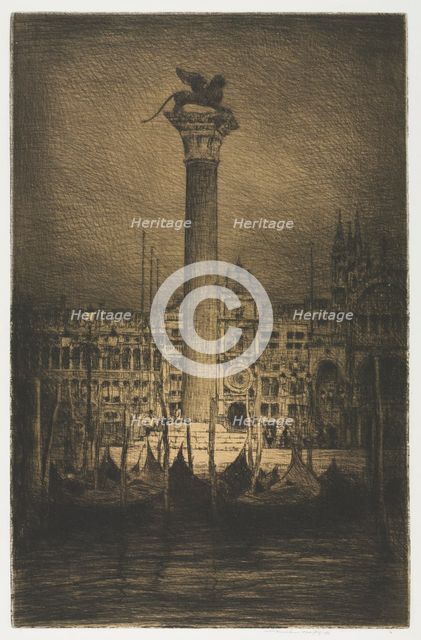 St. Mark's Piazza, 1910. Creator: Mortimer Menpes (British, 1860-1938).