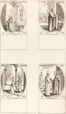 St. Maria Gaudioru; St. Claudius; St. Norbert; St. Robert. Creator: Jacques Callot