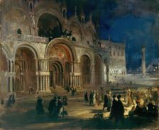 St Mark's By Moonlight, c1908-1912. Creator: Charles Hodge Mackie
