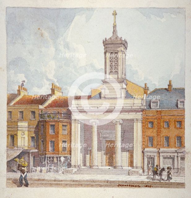 St Mark's Church, North Audley Street, London, 1827.                                     Artist: Robert Blemmell Schnebbelie
