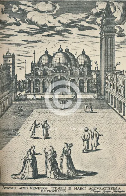 'St. Mark's in the XVIth Century', (1925). Creator: Joris Hoefnagel.