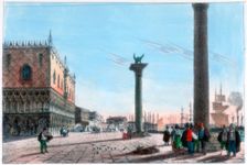 St Mark's Square, Venice, Italy, 19th century.Artist: Kirchmayr