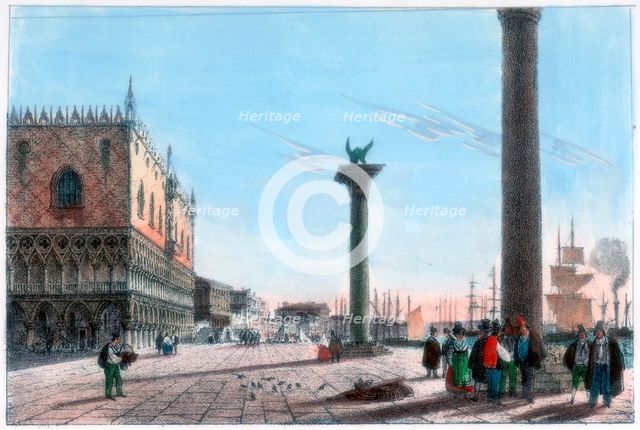 St Mark's Square, Venice, Italy, 19th century.Artist: Kirchmayr
