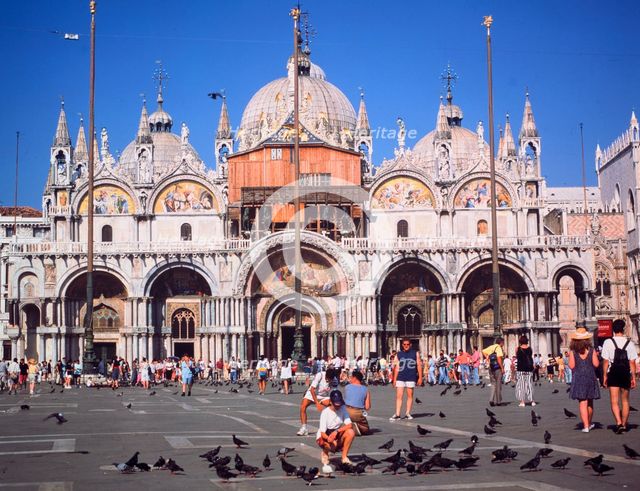 St Mark's Square and Basilica, Venice, Italy. Creator: Peter Thompson.