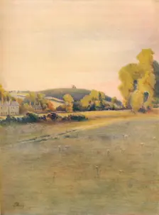 St. Martha's Chapel, from Shalford Common, 1911, (1914). Artist: James S Ogilvy