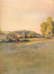 St. Martha's Chapel, from Shalford Common, 1911, (1914). Artist: James S Ogilvy