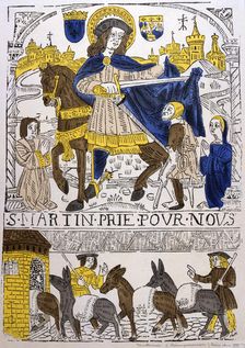 St Martin of Tours, 4th century (19th century). Artist: Anon